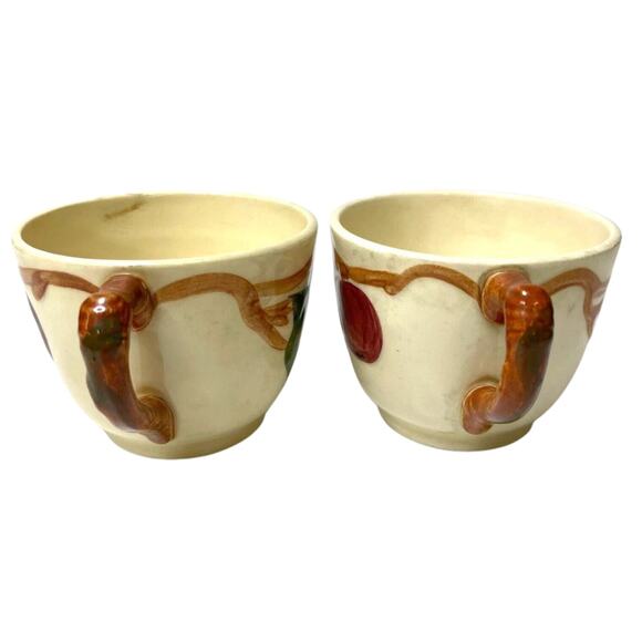 Lot of 4 Vintage Franciscan Apple Tea Cups & Saucers Hand Decorated, Made in USA - Picture 3 of 16